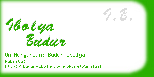 ibolya budur business card